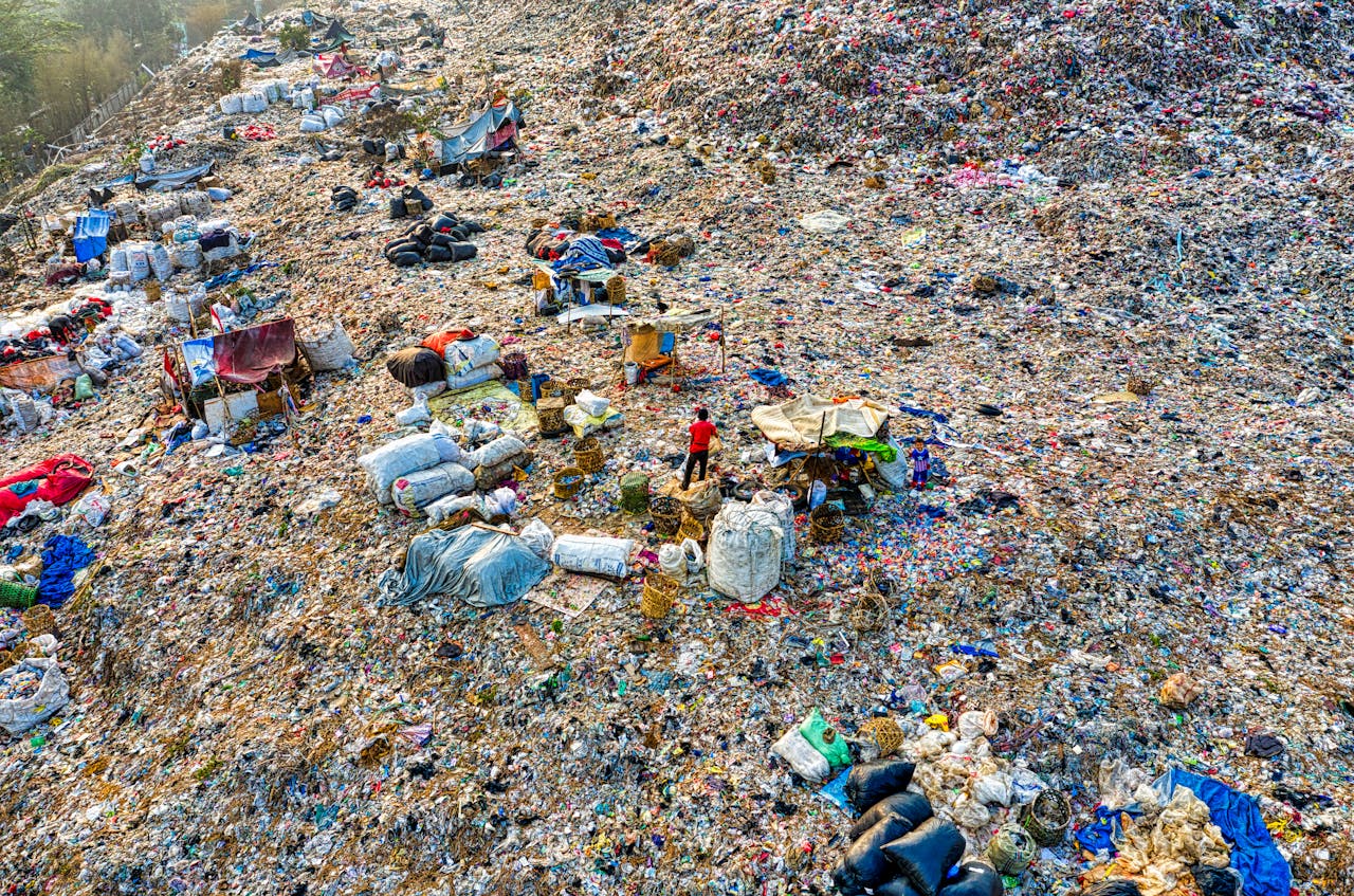 Birds Eye View Of Landfill